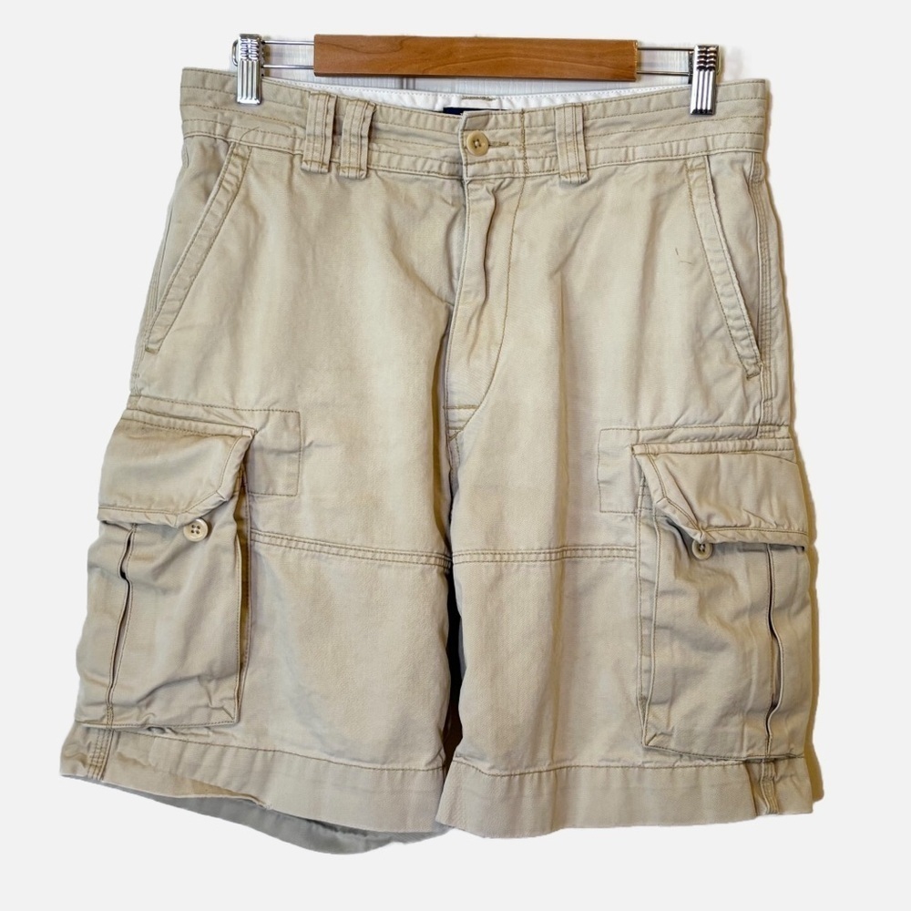 Polo Ralph Lauren Classic Cargo Chino Shorts Mens 32 Beige Khaki Casual Pockets